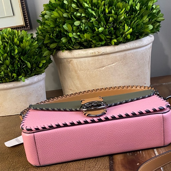 Coach Georgie Whipstitch Colorblock Leather Shoulder/Crossbody Bag - Picture 7 of 15